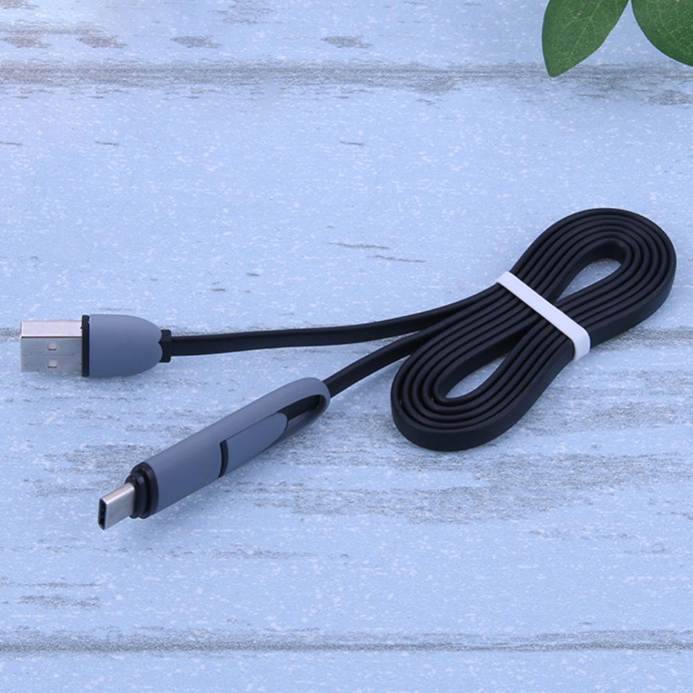 2 trong 1 Micro USB Type-C sạc cáp truyền dữ liệu xách tay cáp sạc đồng bộ dữ liệu dây phụ kiện cho điện thoại di động hệ điều hành Android