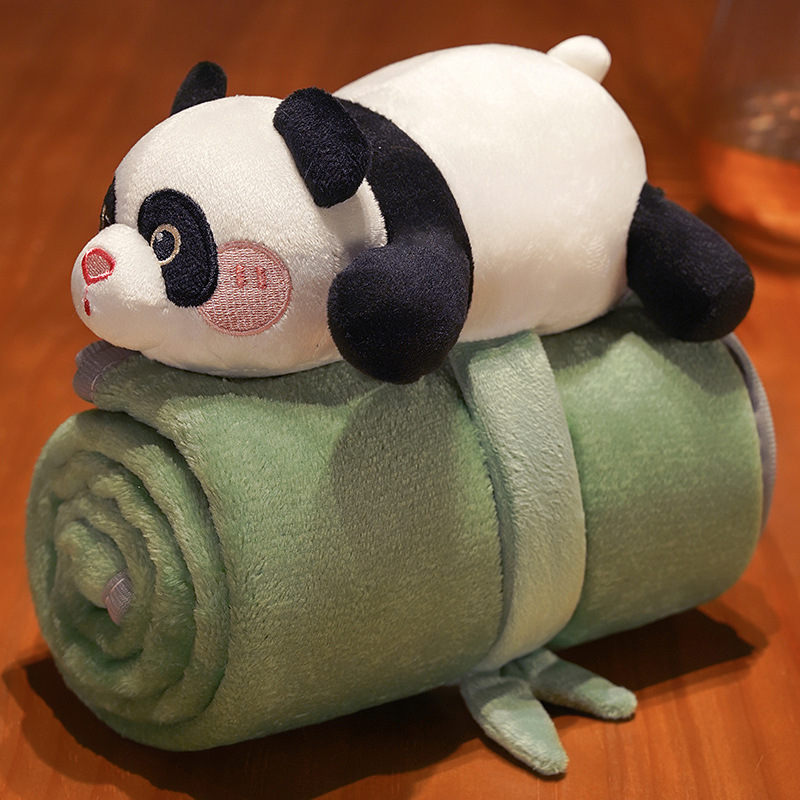 XINLANYASHE Blanket pillows, dolls, cute animal blanket pillows doll pillow blanket Separate blanket Cute animal shaped stuffed blanket pillow Can be used as souvenirs, hand inserted nano blankets, pillows, blankets, dolls with good quality embroidery, ve