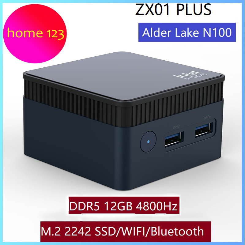 ZX01 PLUS MINI PC Alder Lake N100 Windows 11 DDR5 12GB 4800Hz M.2 ...