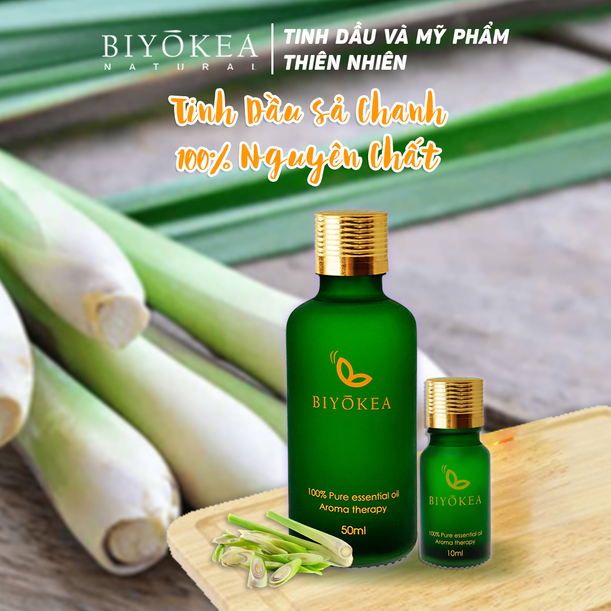 Tinh Dầu Sả Chanh Biyokea 100ml