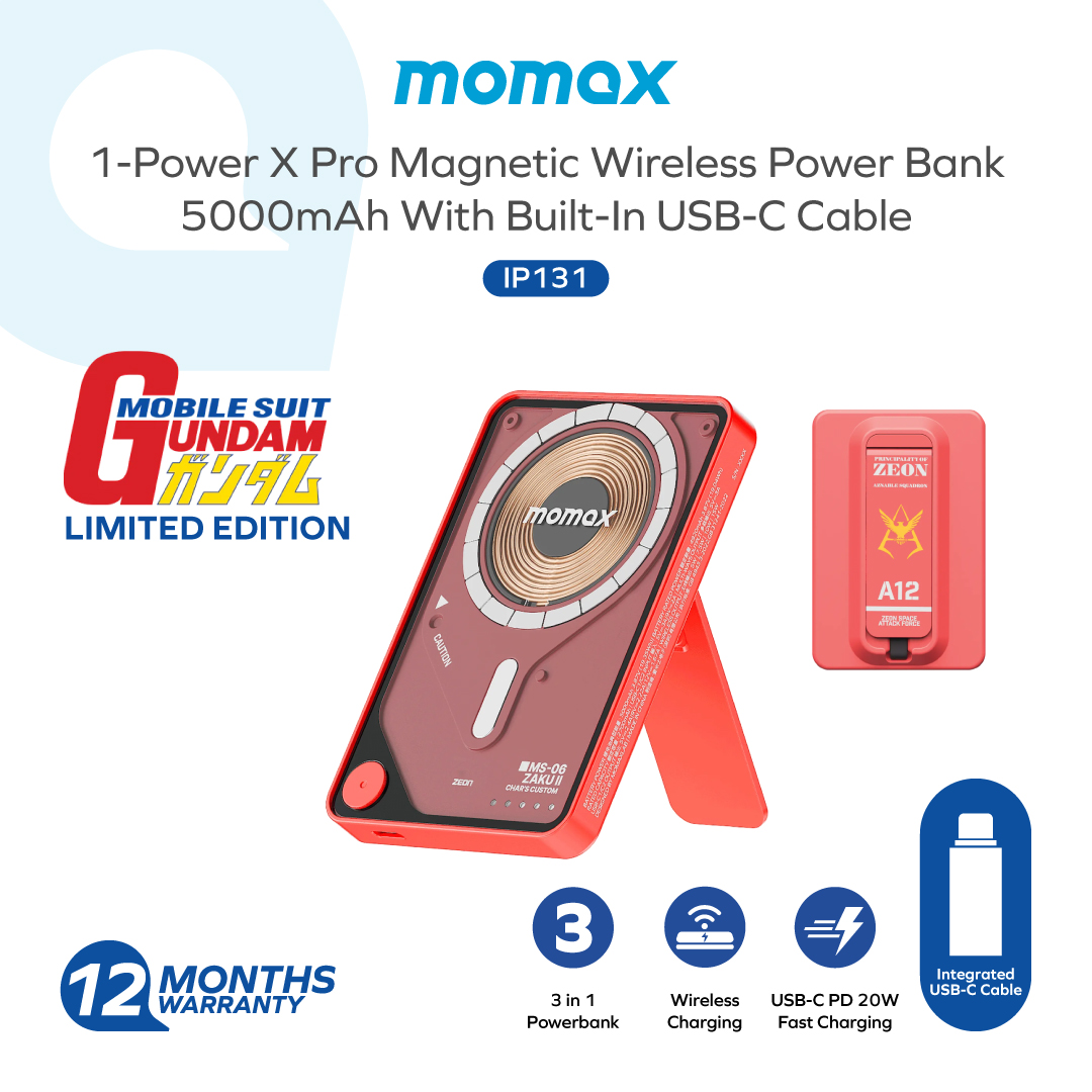スマホアクセサリー Power bank Mobile Suit Gundam Limited Edition Momax IP131 5000mAh 1-Power X