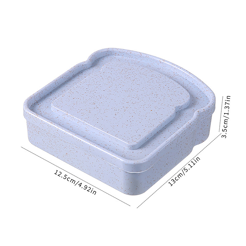 Lunch Toast Sandwich Carrying Box Multi Color Large Capacity Office Worker Plastic Bento Case Easy Clean Lightweight Portable.