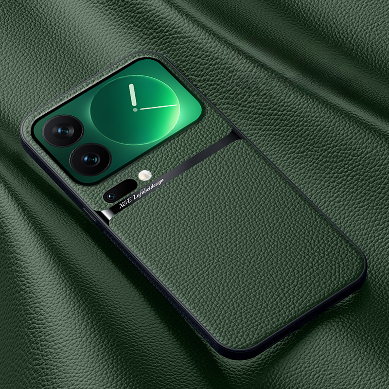 Phone case Xiaomi 17Pro Soft Silicone Litchi Pattern Matte Ultra Thin Magnetic Leather Shockproof Back cover Xiaomi 17 Pro Max case