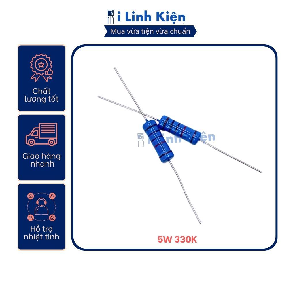 Điện trở vạch 5W 330K 1% chân đồng chất lượng cao