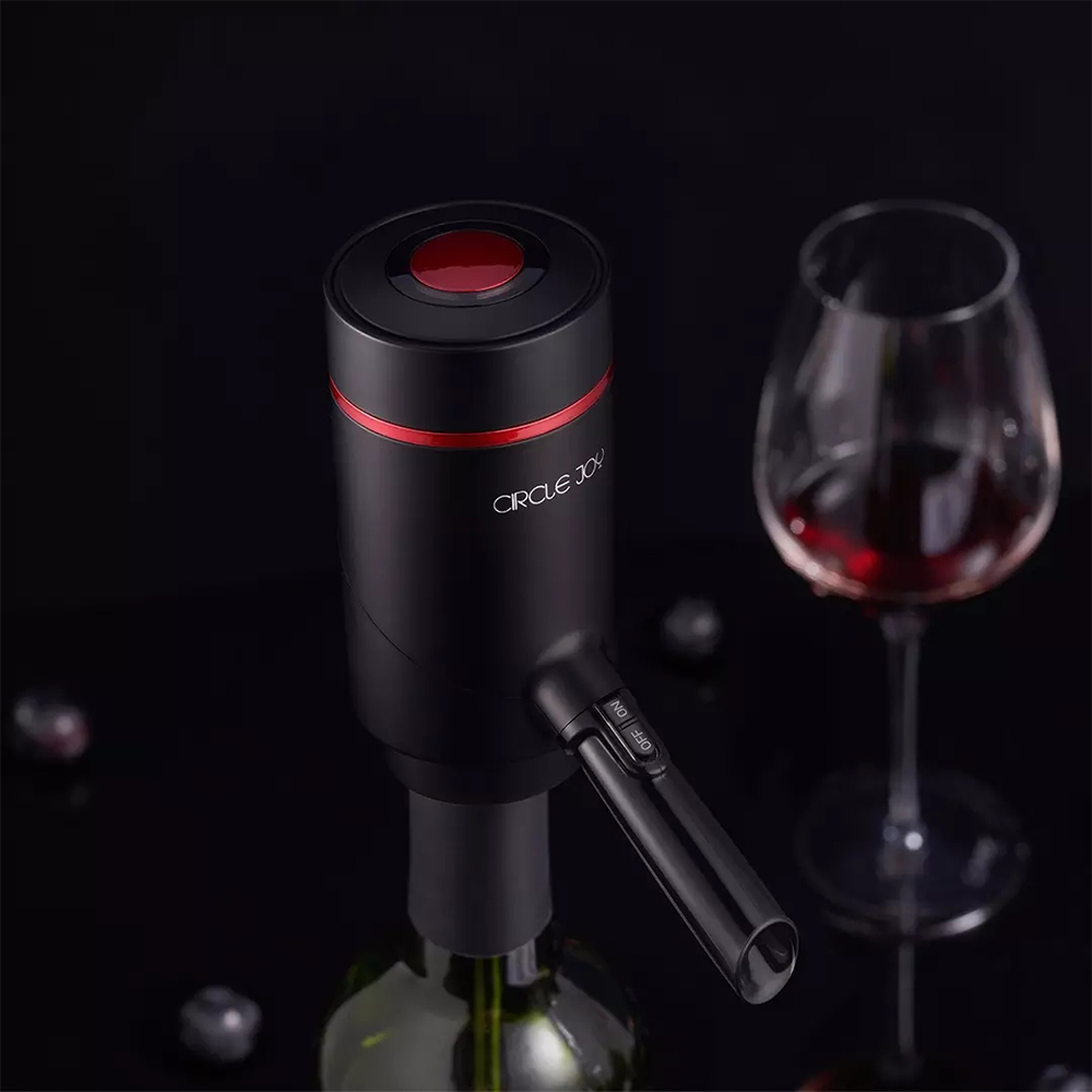 Circle Joy  2 in 1 Wine Dispenser Set Portable Electric Wine Sobering Device Easy And Efficient Fast Dispensing Wine USB Charging For Home Party Bar Hotel Restaurant Use