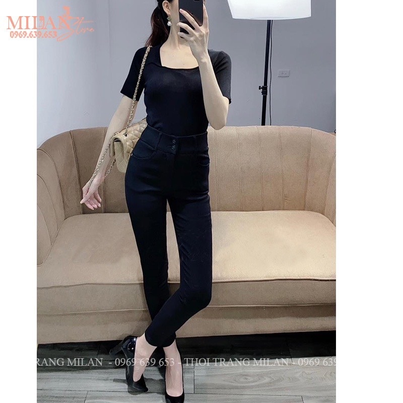 Quần legging cạp cao 2 khuy [K Kèm Hộp ]