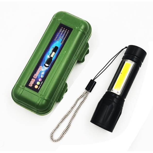 Đèn pin mini siêu sáng police cao cấp có zoom. đèn pin mini led siêu sáng chống nước giá rẻ