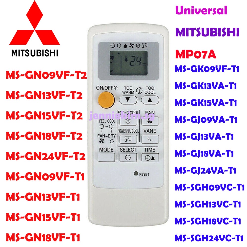 (In stock) Universal Air Conditioner Remote Control Mitsubishi Electric