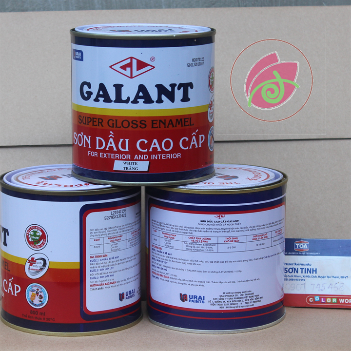 Sơn dầu galant màu TRẮNG WHITE  400ml 800ml