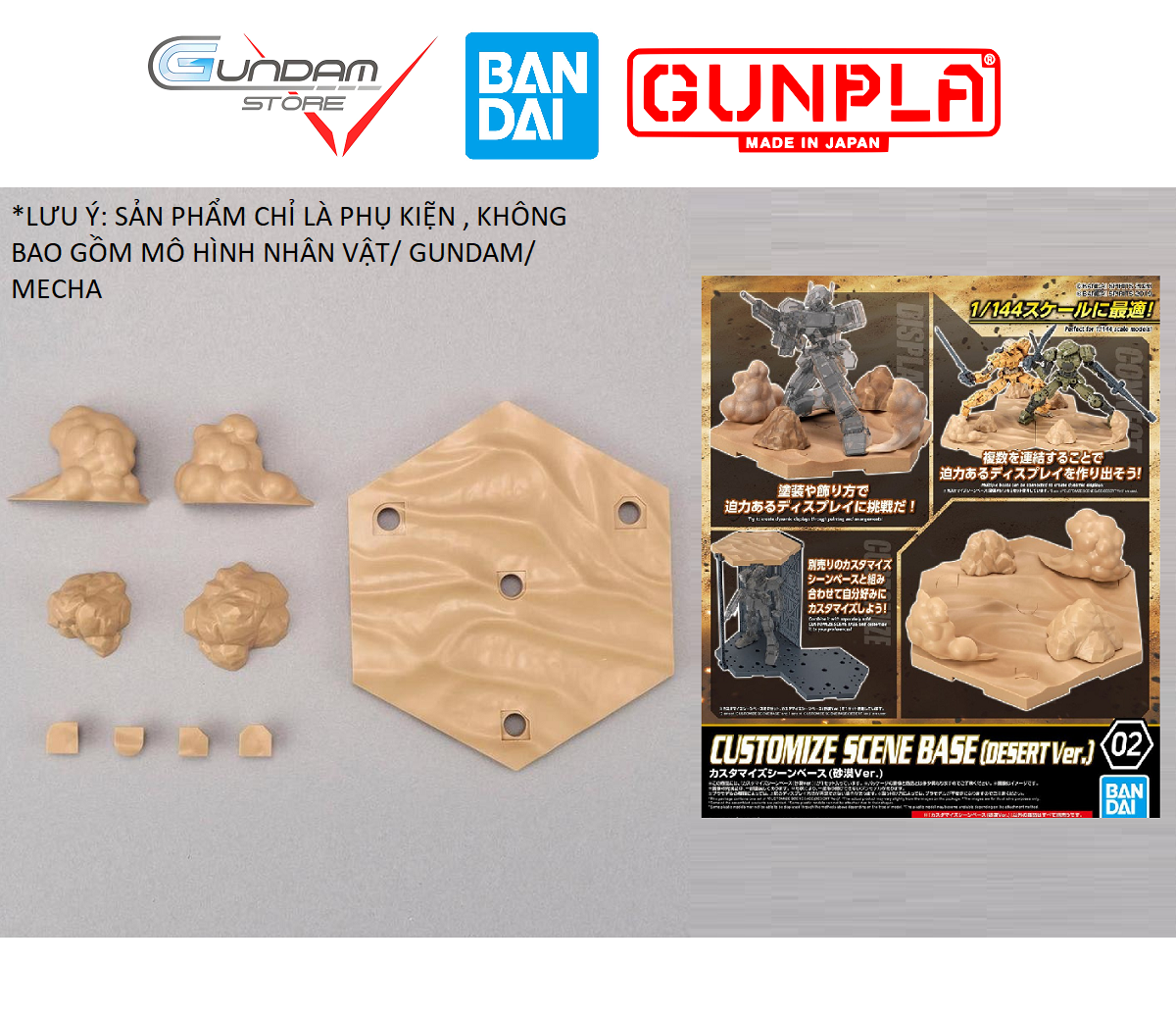 Mô hình lắp ráp customize scene base desert ver 30mm 1/144 bandai 30 minutes missions đồ chơi anime nhật