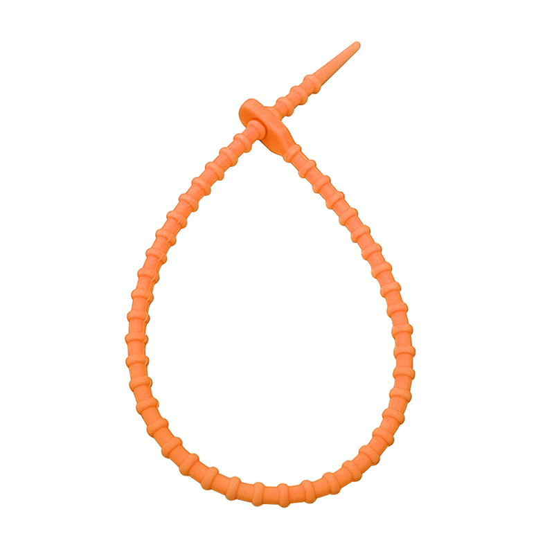 5Pcs Silicone Reusable Diy Keychain Keyring Ties Zip Tie Headset Data Line Twisted Rope Universal Magic Tie.