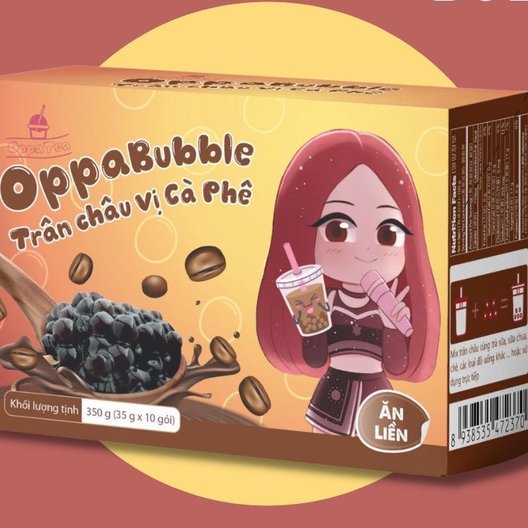 Trân Châu Oppa Bubble Ăn Liền 350gram ( 35gram * 10 Gói ) - 4 Vị