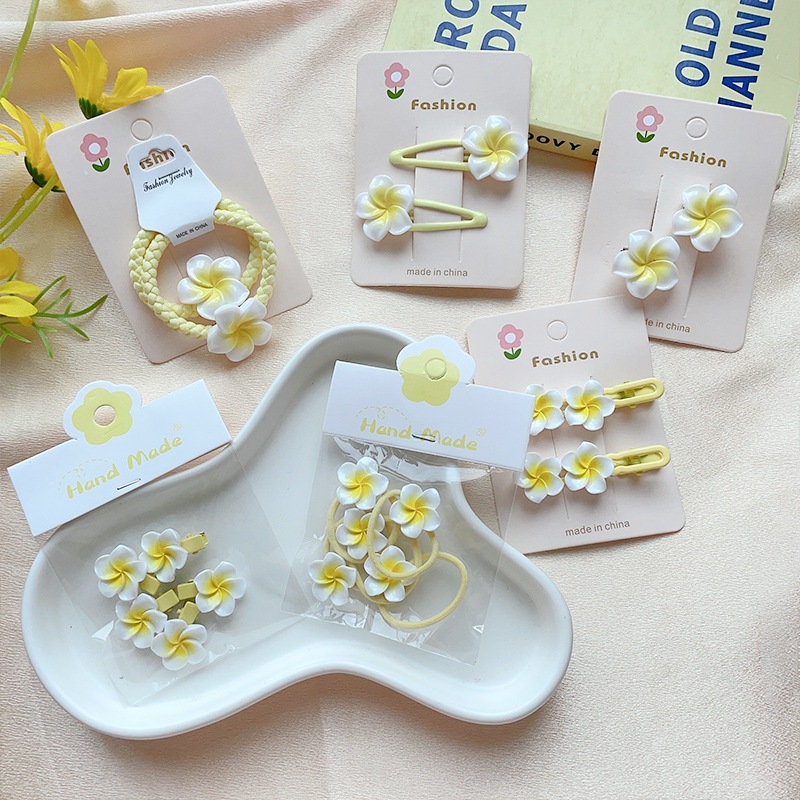 Kẹp tóc, cột tóc hoa sứ dễ thương - Kẹp tóc phong cách Hàn Quốc - Selenshop