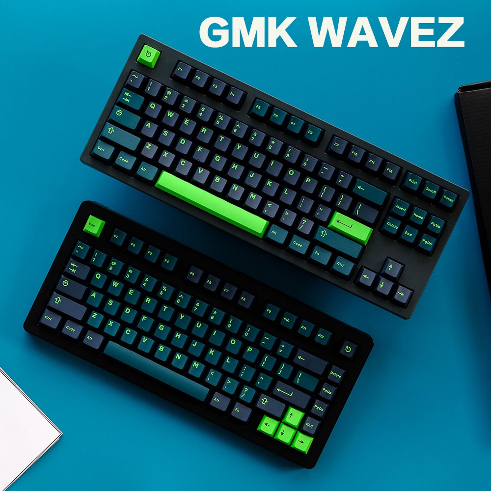 【253keys】GMK Wavez keycaps Cherry Profile DOUBLE SHOT ABS FONT for MX Switch Mechanical Keyboard