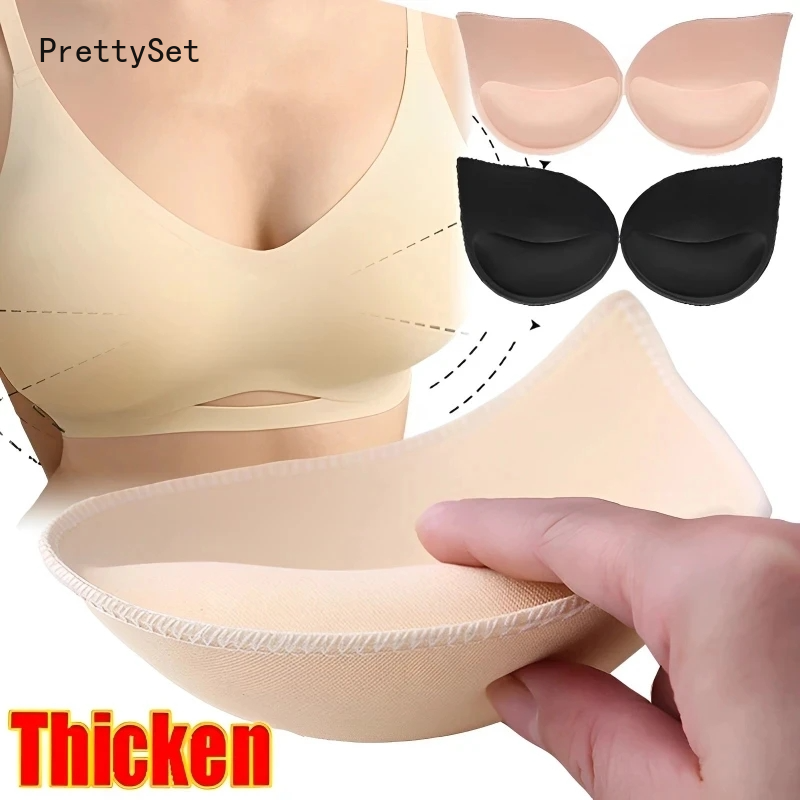3D Push Up Sponge Bra Pads Bikini Chest Cup Insert Foam Small Breast  Enhancer