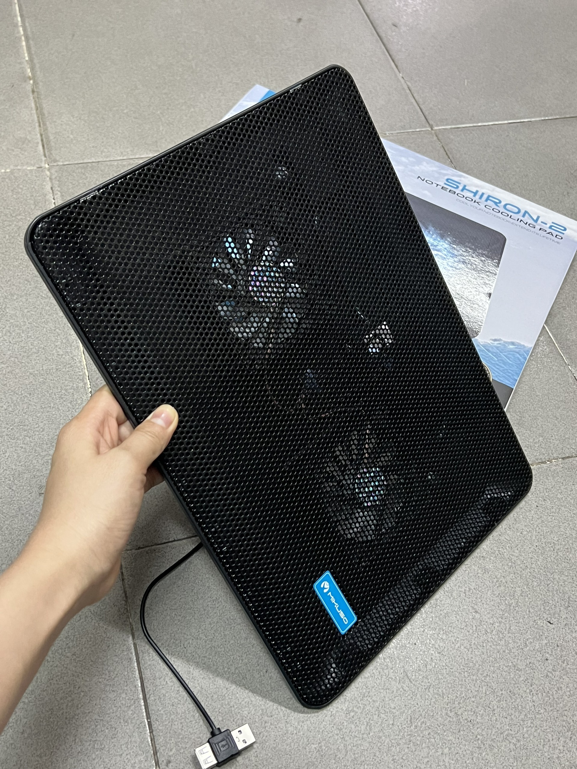 Fan đế tản nhiệt laptop SHIRON-2 FAN CÓ LED