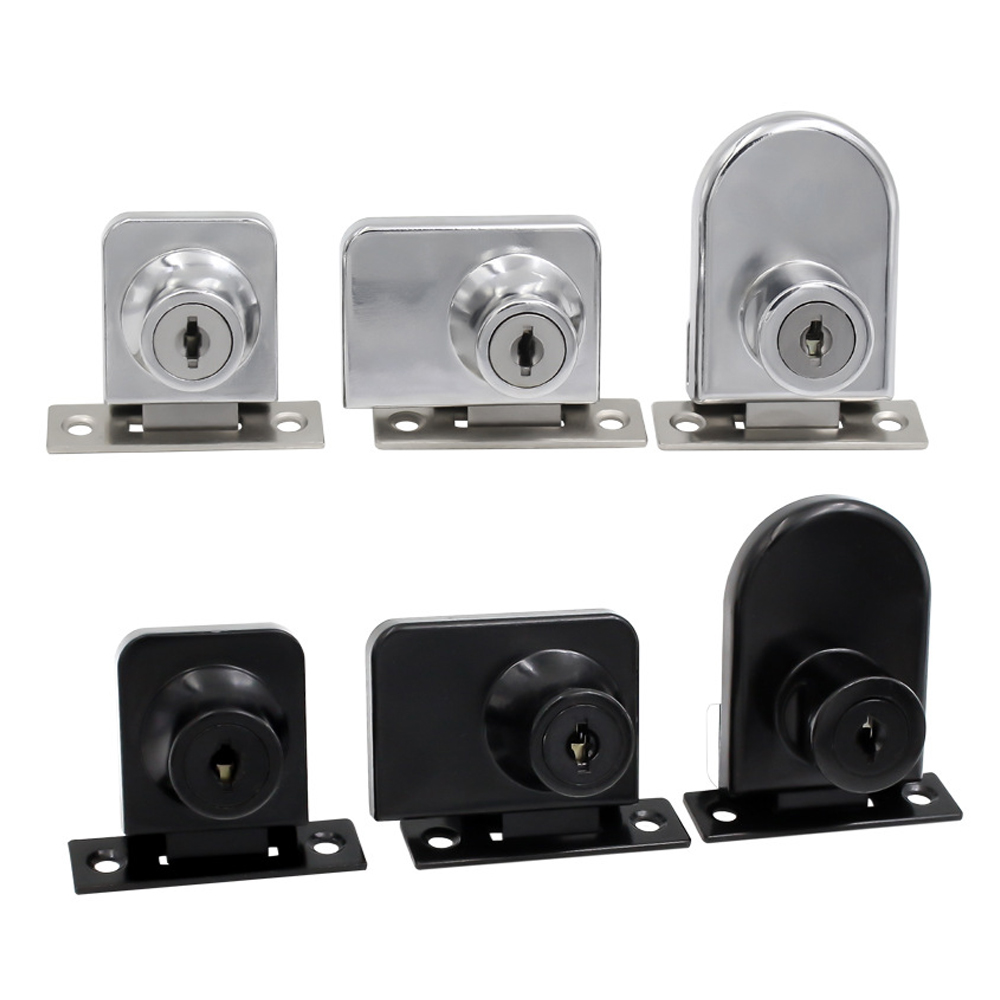Silver/black Glass Cabinet Door Lock Zinc Alloy Mobile Phone Counter ...