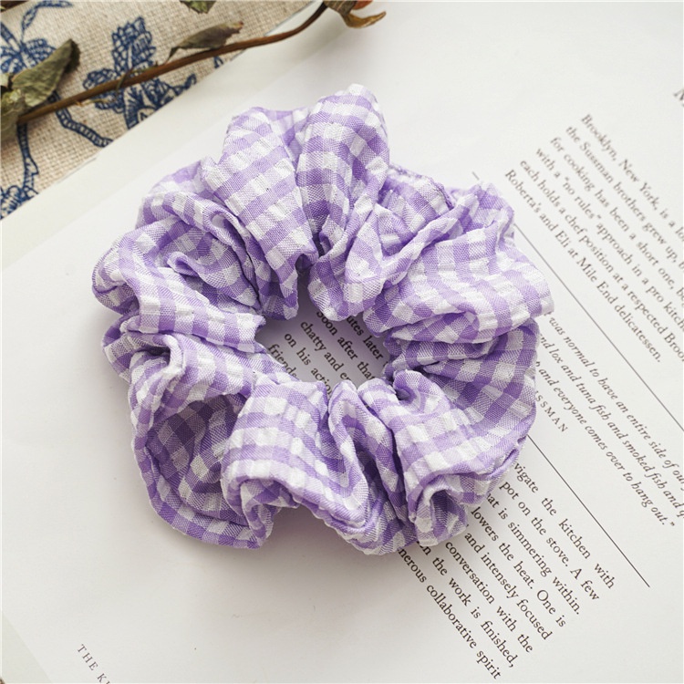 Dây cột tóc srunchies nữ xinh xắn màu tím mộng mơ