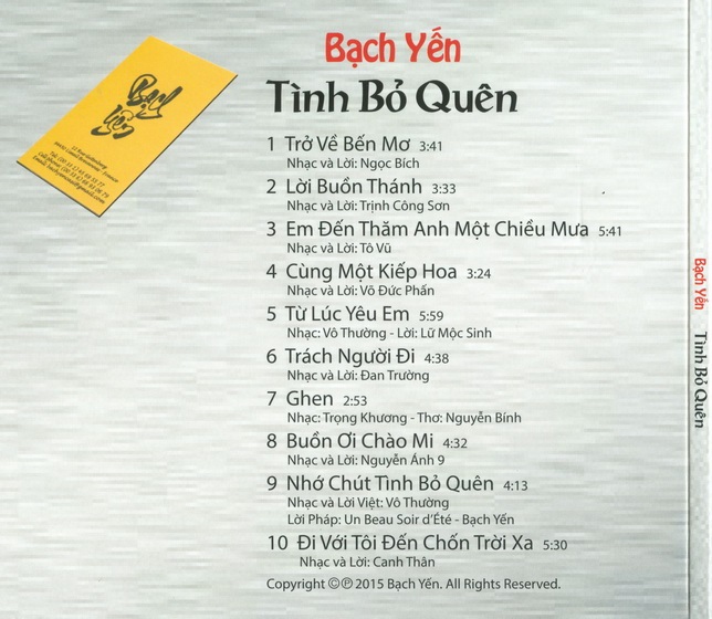 bộ 4 cd nhạc bạch yến (phôi đĩa nhật )