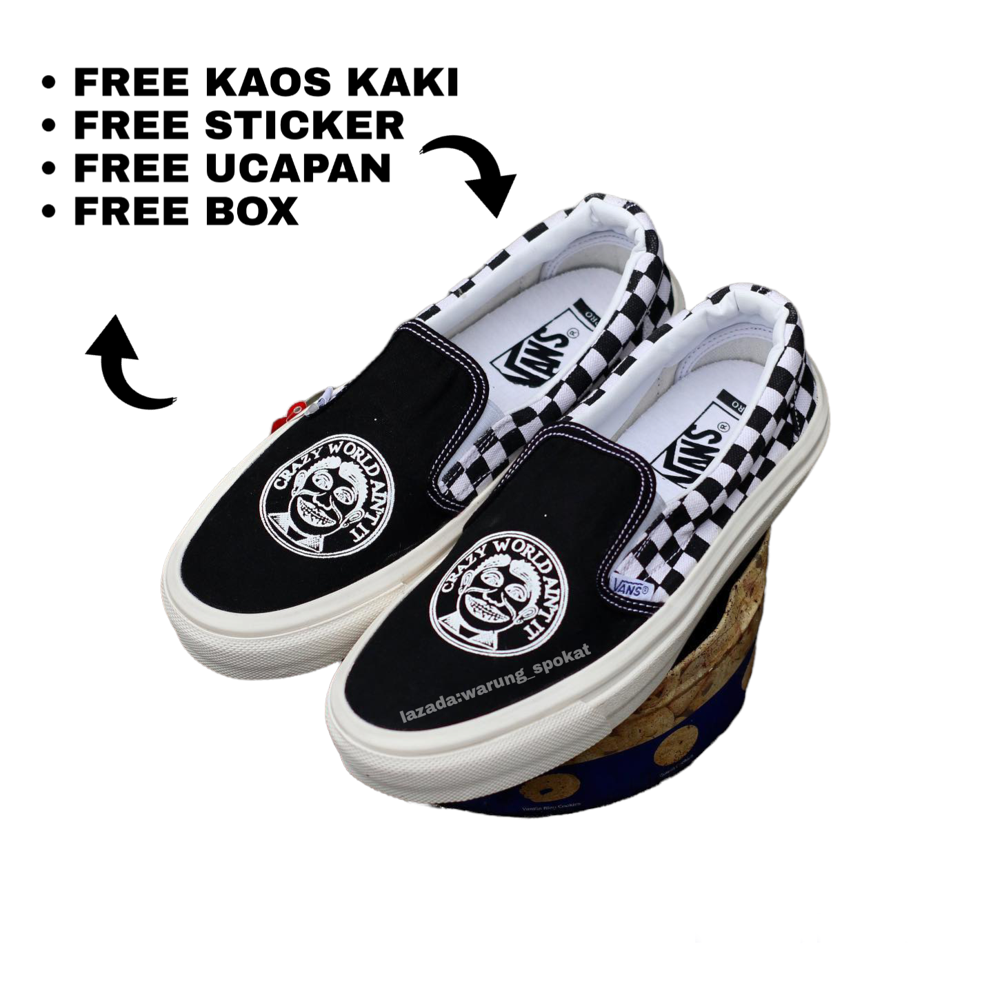 Vans Shoes Stickers Vans Gratuit Vans Slip On Smile Vans Slip On - Main Image
