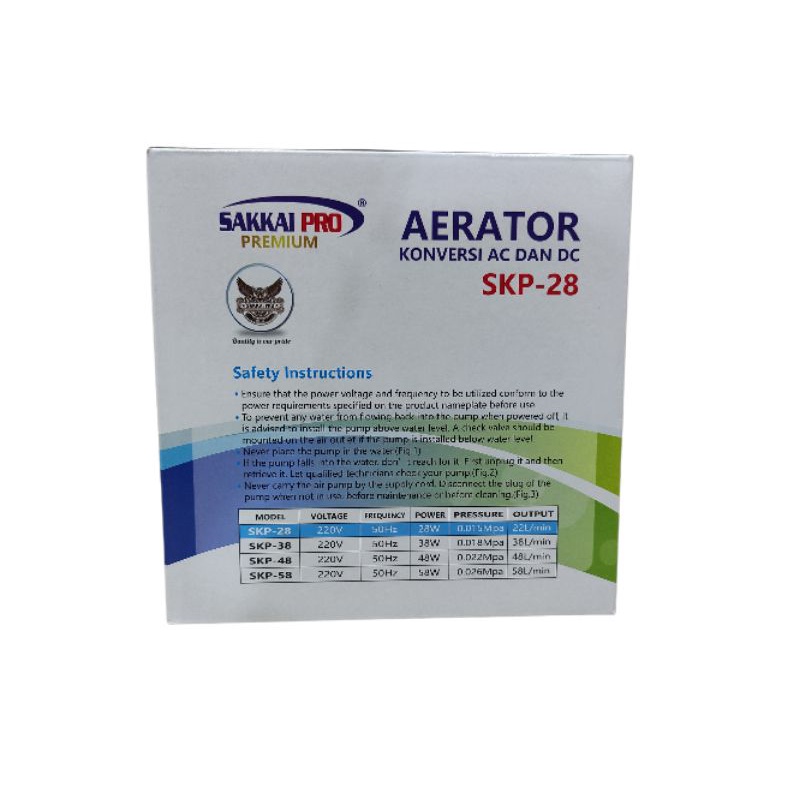 Airpump aerator ACDC SAKKAI PRO PREMIUM SKP 28 Pompa udara oksigen aquarium kolam
