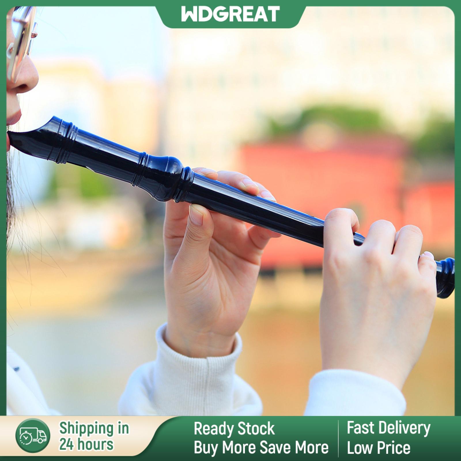 WDGREAT ABS 8-hole German Style Soprano Recorder Key of G Descant Music Instrument with Cleaning Rod for Beignners