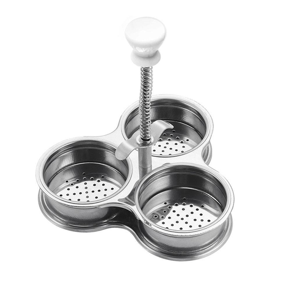 3 Grid Egg Steamer Stainless Steel Egg Poacher Multi-function Kitchen Gadgets 3 Grid Egg Steamer Egg Boiler For Kitchen Egg Poacher With Stainless Steel Construction Egg Poaching Tool Eggs Cooking Gadget Stainless Steel Egg Steaming Device Kitchen Utensil