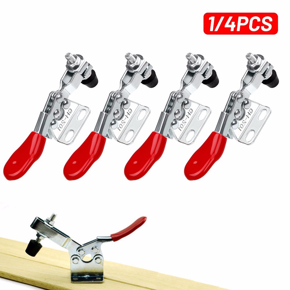 1/4PCS Toggle Clamp Holding Capacity Toggle Clamp GH-201 Quick Horizontal Clip Hand Tools