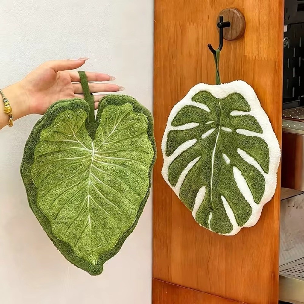 High%20Quality%20Cartoon%20Leaf%20Hand%20Towel%20Absorb%20Water%20Thickened%20Kitchen%20Handkerchief%20Coral%20Velvet%20Hanging%20Hand%20Wipe%20Kitchen%20-%20Image%203