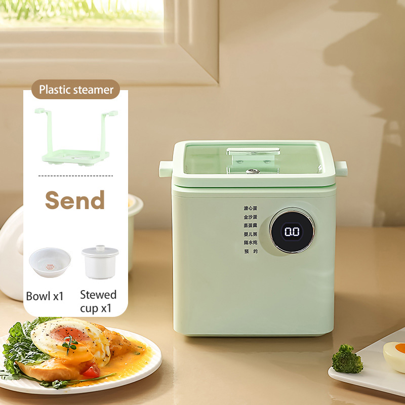 KUDIXIONG Egg cooker egg steamer mini breakfast machine reservation intelligent automatic power off