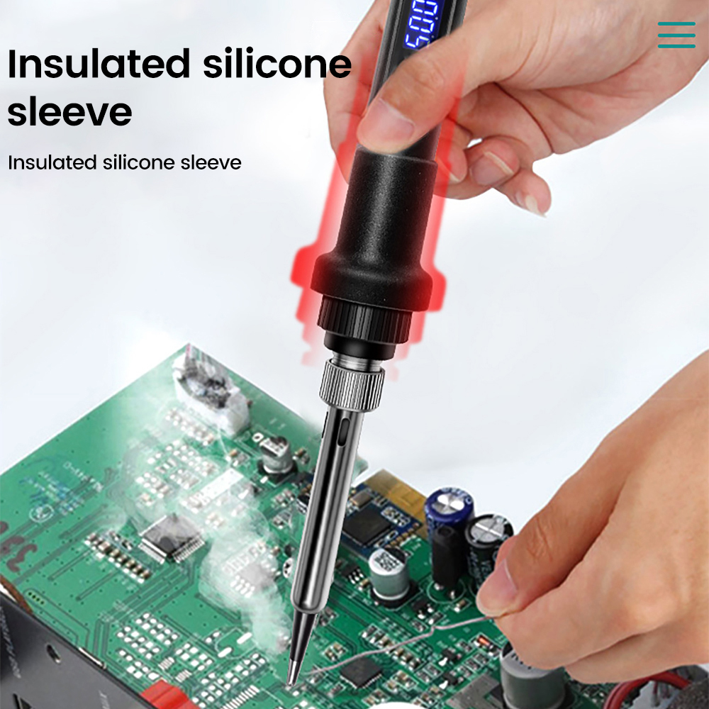 PANTHON LED Digital Display Soldering Iron 80W Adjustable Temperature Thermostatic Iron Suitable for Metal, Jewelry, Electrical Repair, DIY