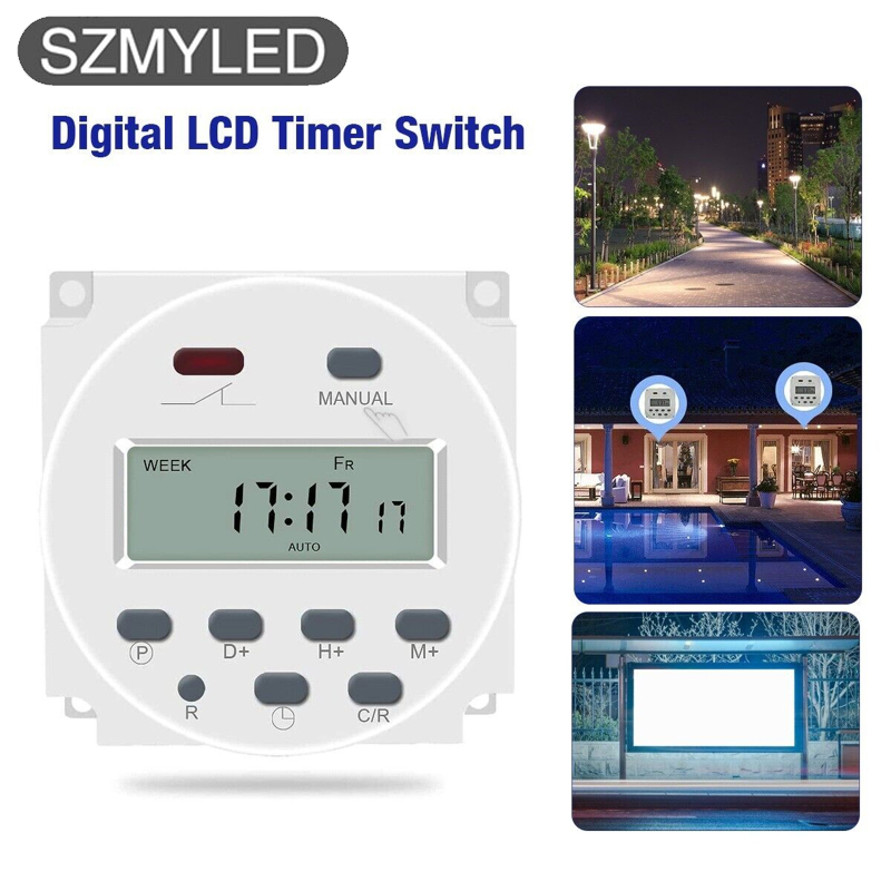 Dc 12v Lcd Digital Timer Programmable Time Week Date Display Energy-saving Timer With Memory Function
