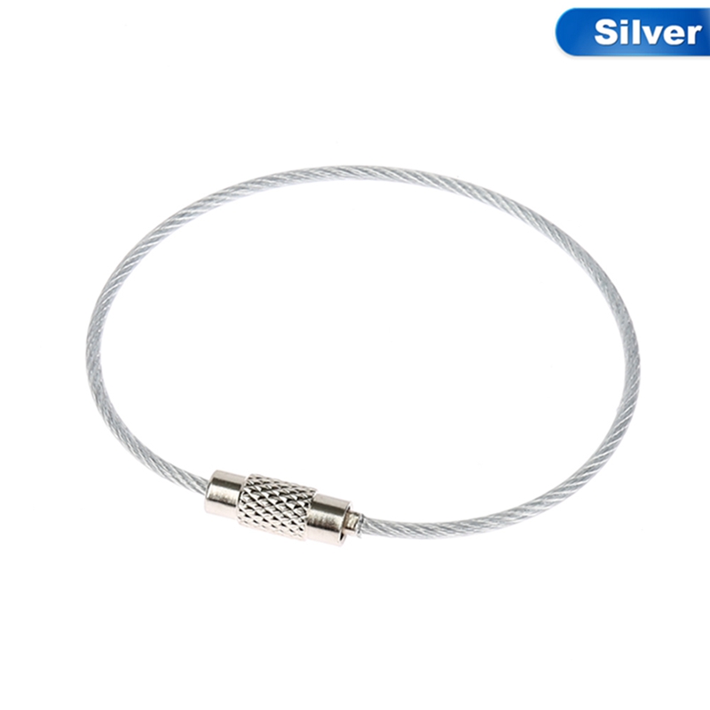 Loop Rope Through Key Ring NEW 【Satisfaction guarantee】2pcs 1.5*150mm Keychain Tag Rope Stainless ...