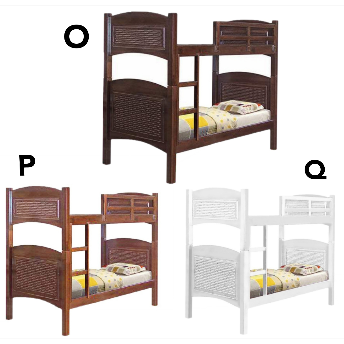 BEST LINK FURNITURE Stella Series Double Decker / Solid Rubber Wood