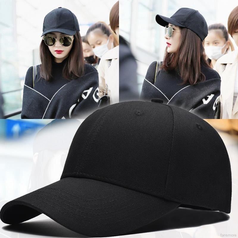 Nón lưỡi trai đen trơn jussy form unisex dễ phối đồ chất vải poly thoáng mát khóa dán