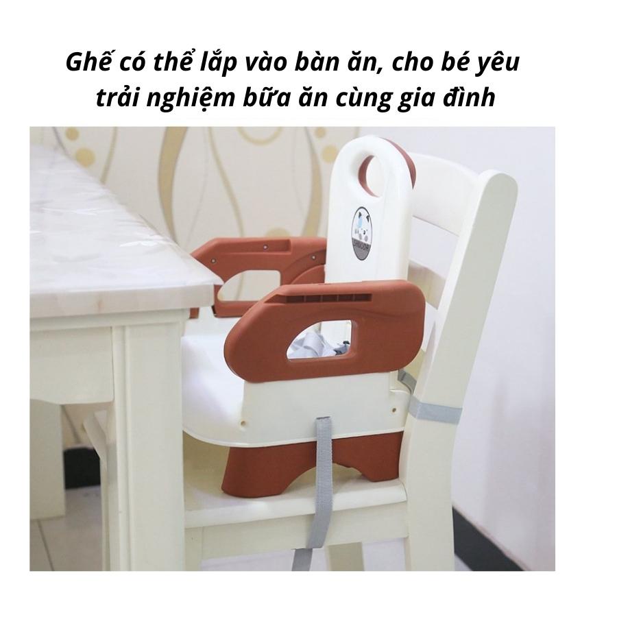 Ghế ăn dặm gấp gọn kèm 4 chân sắt cho bé