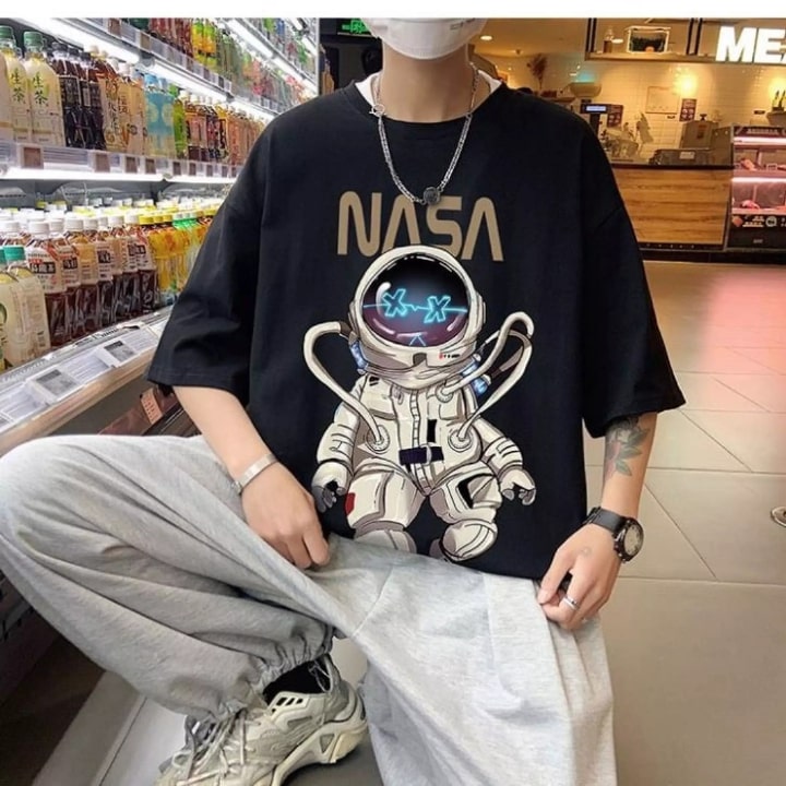 Áo thun unisex nam nữ form rộng tay lỡ phi hành gia nasa phong cách uizzang áo phông store thời trang hàn quốc đẹp chất vải dày dặn thoáng mát kiểu dáng năng động trẻ trung