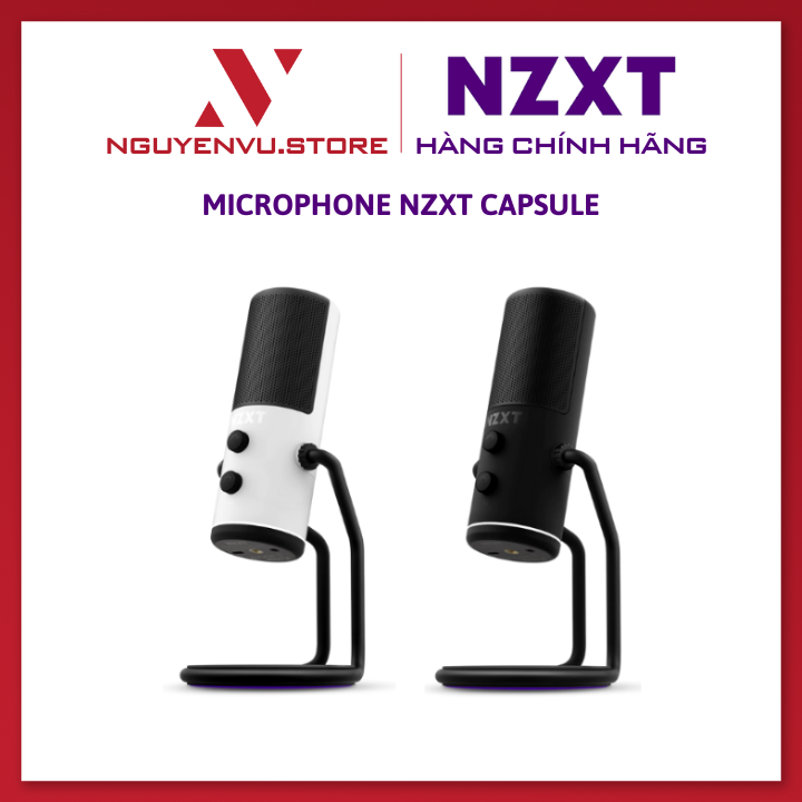 Microphone NZXT Capsule (Black/White) - Hàng Chính Hãng