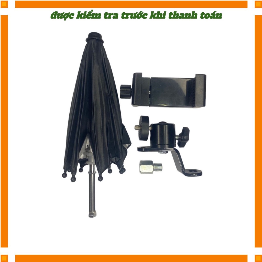 Giá Đỡ Điện Thoại Dành Cho Xe Máy Có Dù Che Nắng