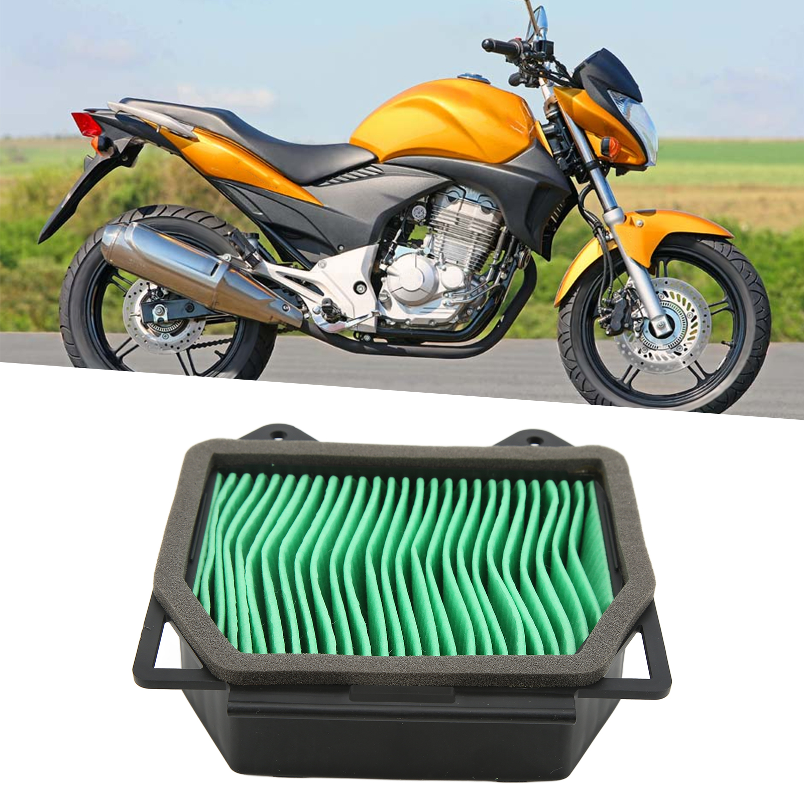 Engine Air Filter Long Lasting Large Filtering Area Air Filter Element for Motorcycle Accessories