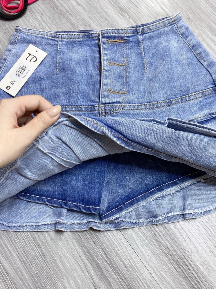 Chân váy Jean 2 tầng, 3 size HOT#58