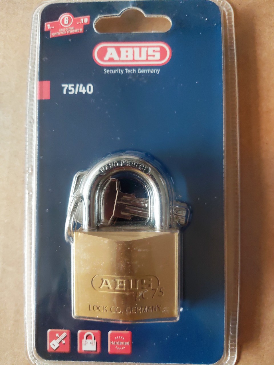 [chính hãng] Khóa ABUS 75/40 chìa vi tính chống trộm