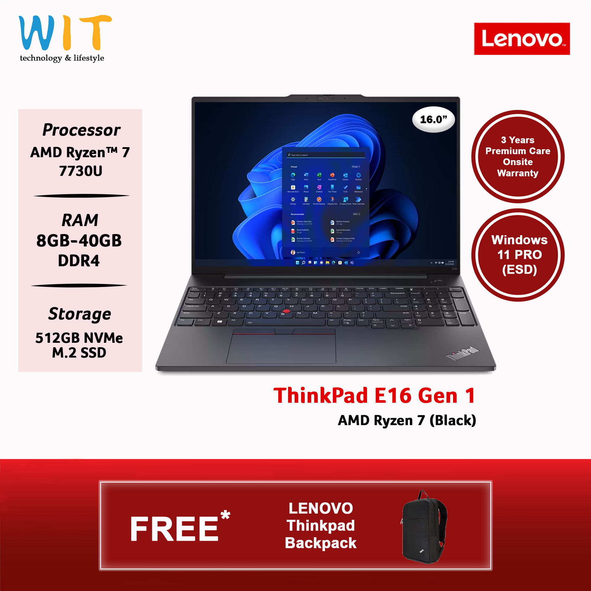 ThinkPad E16 (16″ AMD)