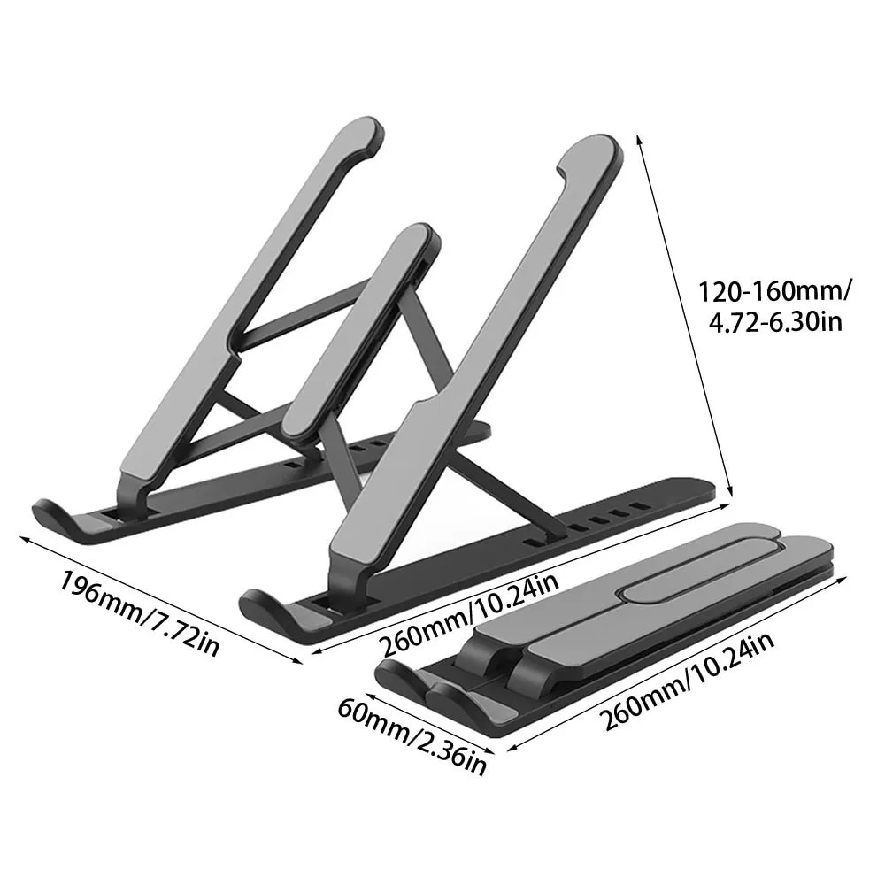 Foldable Laptop Stand Adjustable Support Base Notebook Stand For Macbook Pro Non-Slip Riser Cooling Bracket For Laptop & Tablet