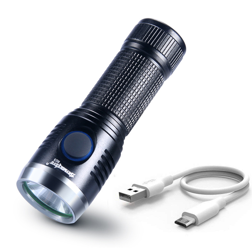 Mini USB Rechargeable Outdoor Military LED Flashlight Torch Lamp 18650