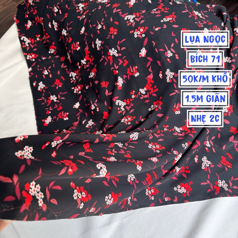 Vải Lụa Hoa , lụa mango,lụa hoa nhí,  may JUMSUIT không cần lót