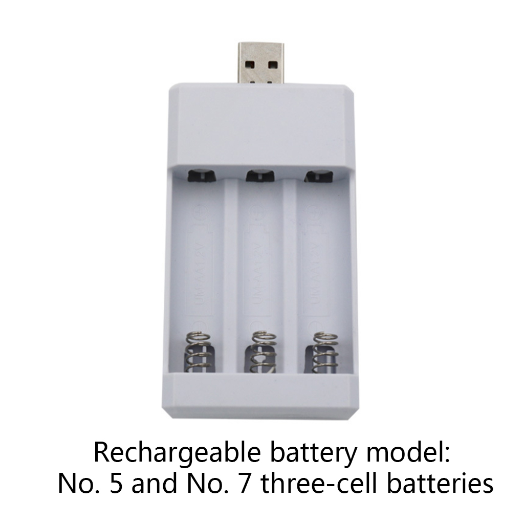 3 solts Bộ sạc pin Adapter Phích cắm USB Bộ sạc pin cho phổ AA/AAA