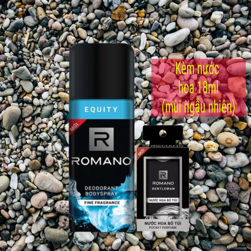 [HCM]ROMANO XỊT KHỬ MÙI ROMANO EQUITY 150ML KÈM NƯỚC HOA 18ML