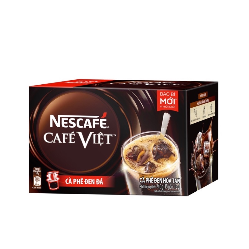 Cà phê đen hòa tan nescafé café việt cà phê đen đá