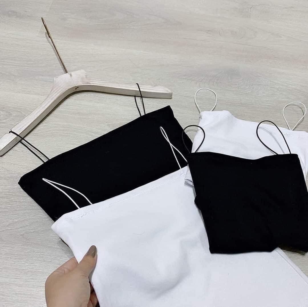 Áo 2 dây sợi bún croptop ôm body